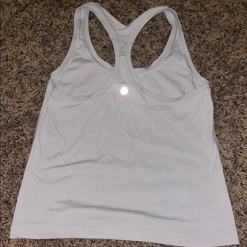 Women's White Racerback Tank Top - Picture 2 of 3